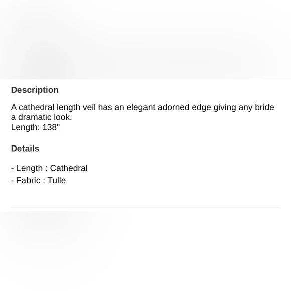 Cathedral Wedding veil - Picture 8 of 8